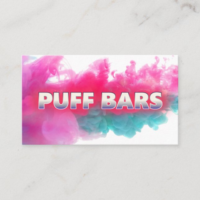Tarjeta De Visita Barra de puff Vapes Desechable White Business Card (Anverso)