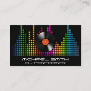 Tarjeta De Visita Barra de sonido ecualizador colorida