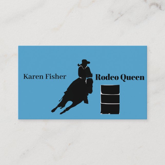 Tarjeta De Visita Barrel Racer (Anverso)