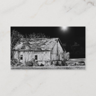 Tarjeta De Visita Barrera rural de noche