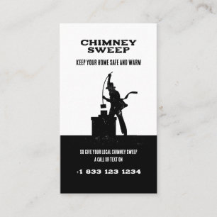 Tarjeta De Visita Barrido de chimenea   Profesional