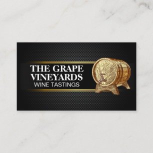 Tarjeta De Visita Barril de vino de madera   Patrón de fibra de carb