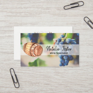 Tarjeta De Visita Barril de vino y hacienda vitícola