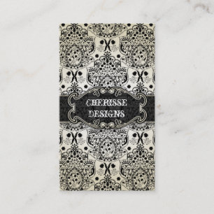 Tarjeta de visita barroca negra del este del