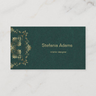 Tarjeta De Visita Barroco de oro. Texto