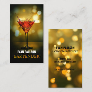 Tarjeta De Visita Bartender