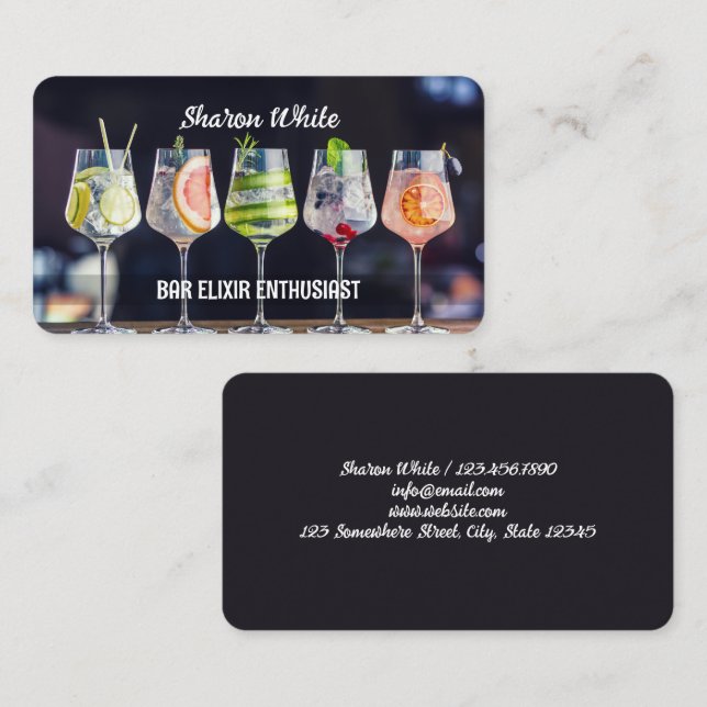 Tarjeta De Visita Bartender (Anverso / Reverso)