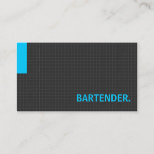 Tarjeta De Visita Bartender- Azul con múltiples propósitos
