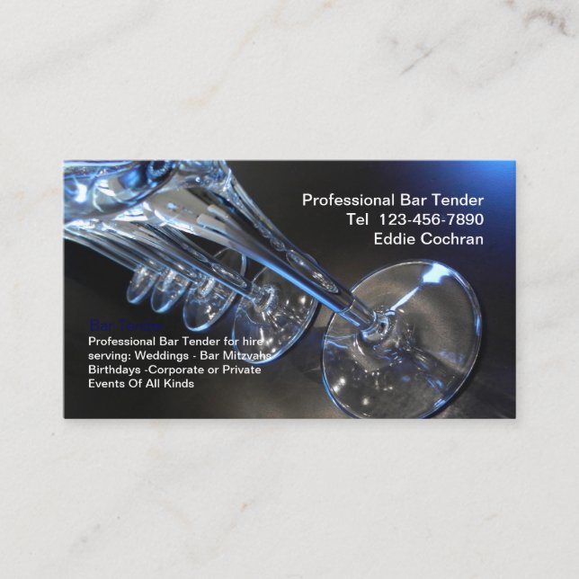 Tarjeta De Visita Bartender Coolest Business Cards (Anverso)