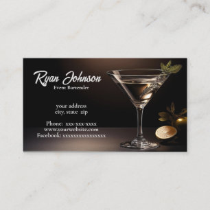 Tarjeta De Visita Bartender de eventos
