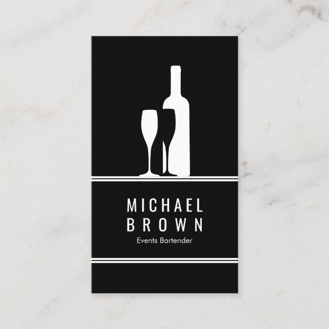 Tarjeta De Visita Bartender de eventos (Anverso)