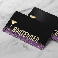 Bartender Gold Glass Moderno Black Purple