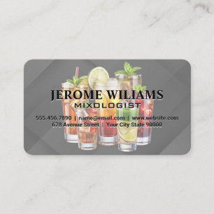 Tarjeta De Visita Bartender Mezclar bebidas surtidas