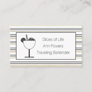 Tarjeta De Visita Bartender minimalista profesional clásico