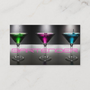 Tarjeta de visita Bartender moderna
