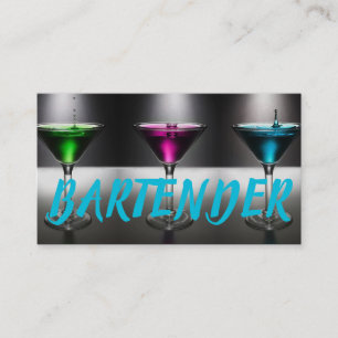 Tarjeta de visita Bartender moderna
