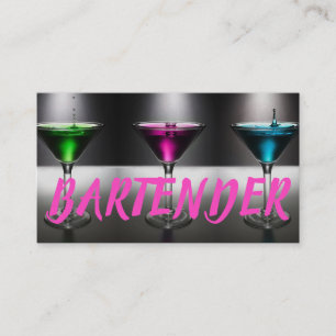 Tarjeta de visita Bartender moderna