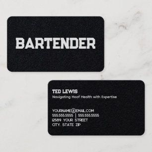 Tarjeta De Visita Bartender Profesional