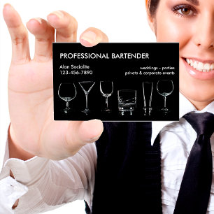 Tarjeta De Visita Bartender Profesional