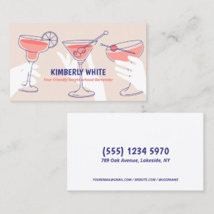 Tarjeta De Visita Bartender Profesional 