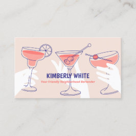 Tarjeta De Visita Bartender Profesional 