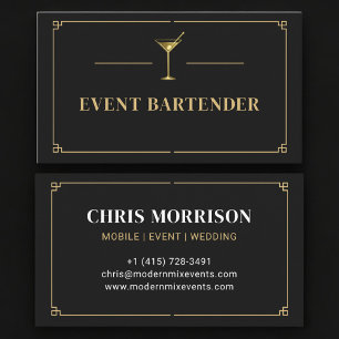 Tarjeta De Visita Bartender Profesional de Eventos