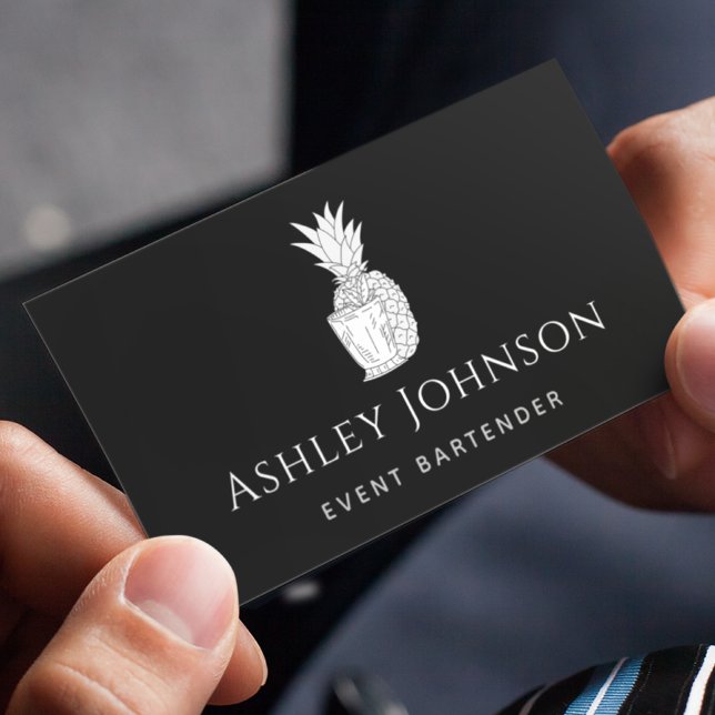 Tarjeta De Visita Bartolomé de eventos Black & White Draktail Basic (Subido por el creador)