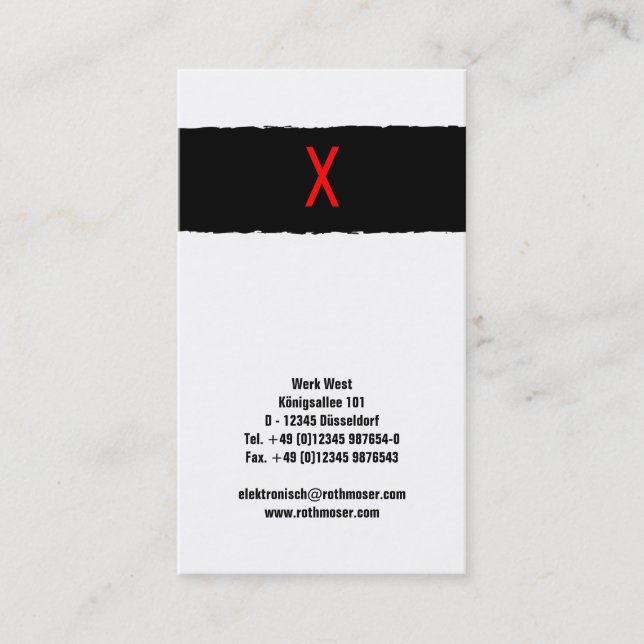 Tarjeta De Visita Basado en la tipografía (Anverso)