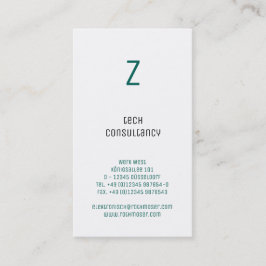 Tarjeta De Visita Basado en la tipografía