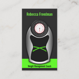 Tarjeta De Visita Básculas de baño negras y verdes del coche de la