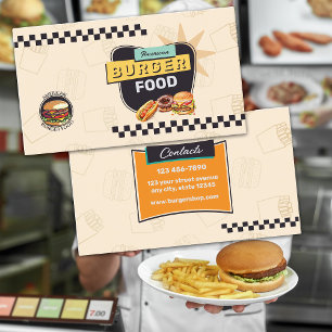 Tarjeta De Visita Base Retro Hamburger