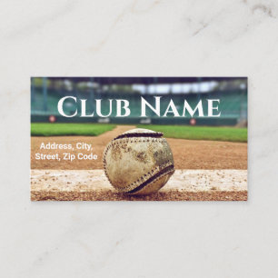 Tarjeta De Visita Baseball Club Nombre Campo Paisaje Foto Moderna