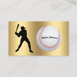 Tarjeta De Visita Baseball Fan or Player batter silhouette baseball