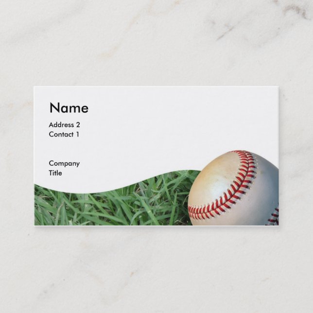 Tarjeta De Visita baseballbizcard, dirección 2, contacto 1, (Anverso)