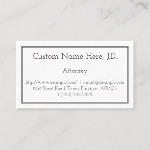 Tarjeta de visita básica de abogado