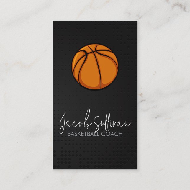 Tarjeta De Visita Basketball Coach Sports Scout (Anverso)