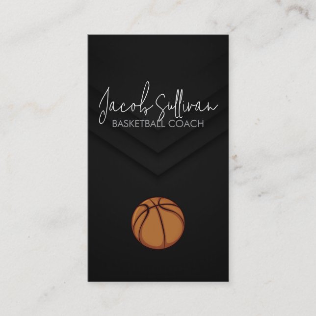 Tarjeta De Visita Basketball Coach Sports Scout (Anverso)