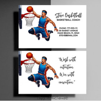 Tarjeta De Visita Basketball Coach Trainer