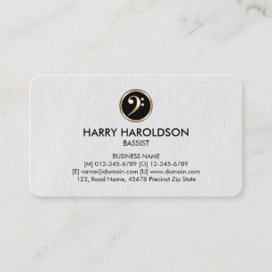 Tarjeta De Visita Bass Clef Basistf Premium Business Card