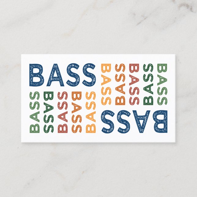 Tarjeta De Visita Bass Colorful (Anverso)