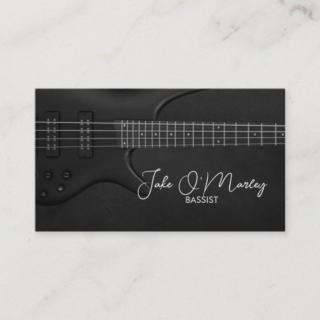 Tarjeta De Visita Bass Guitarist Guitar Battend (Anverso)