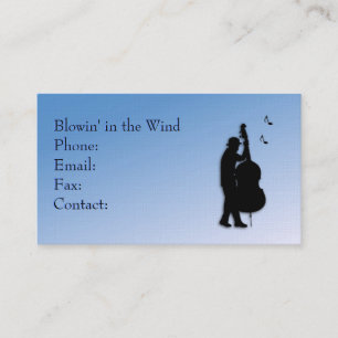 Tarjeta De Visita Bass Player Blue