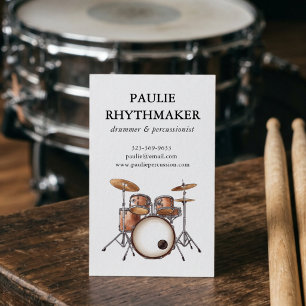 Tarjeta De Visita Baterista Percusionista Músico