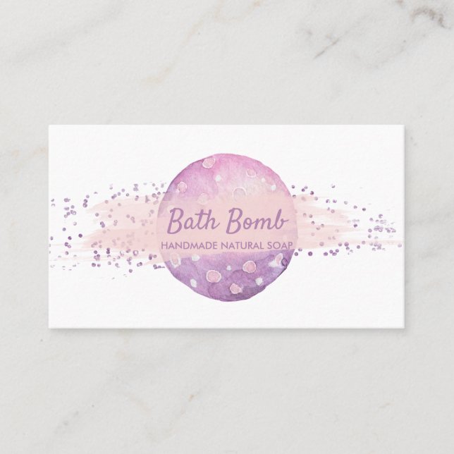 Tarjeta De Visita Bath Bomb Natural Soap Spa (Anverso)