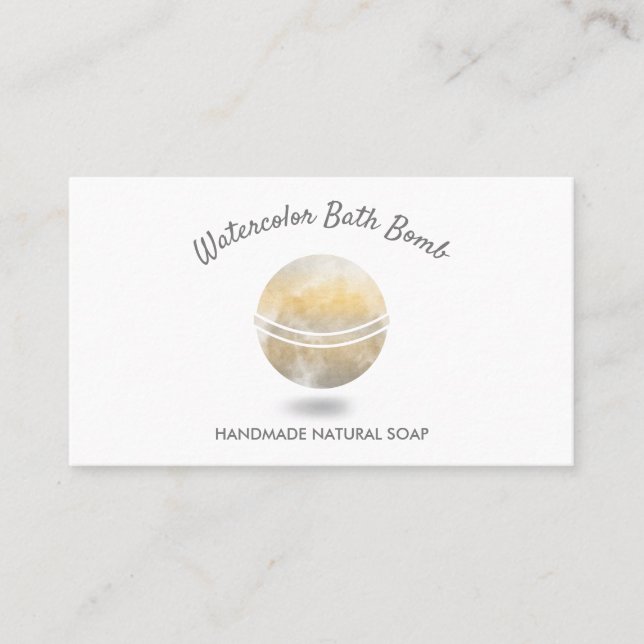 Tarjeta De Visita Bath Bomb Spa Natural Soap Gold Spa (Anverso)