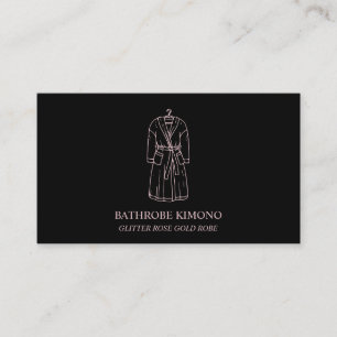 Tarjeta De Visita Bathrobe Rosa Gold