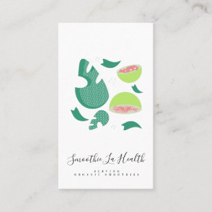 Tarjeta De Visita Batido de Leche Smoothie Patrón de Fruta Guayaba