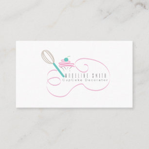 Tarjeta De Visita Batidor de cupcakes decorador de tortas remolinos