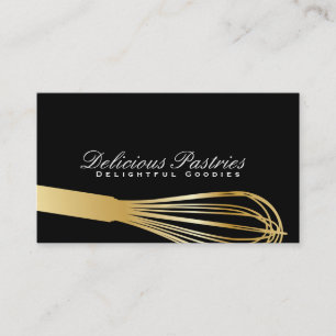 Tarjeta De Visita Batidor (oro) Maestro Culinario