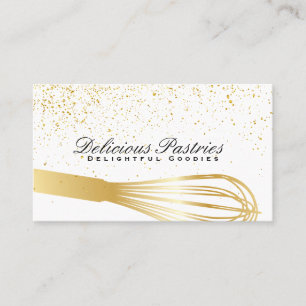 Tarjeta De Visita Batidor (oro)   Maestro Culinario
